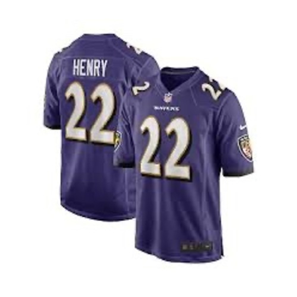 Nike Jersey Derrick Henry Baltimore Ravens #22 Youth Kids XL Purple Football New